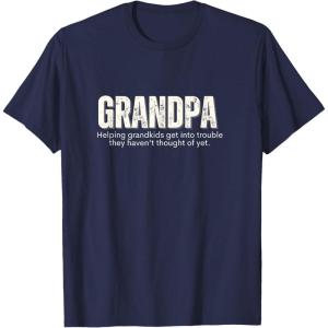 image:imageGrandpa Helping Grandkds Get Into Trouble  Grandpa Gift TShirtNavy Blue