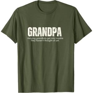 image:imageGrandpa Helping Grandkds Get Into Trouble  Grandpa Gift TShirtOlive Green