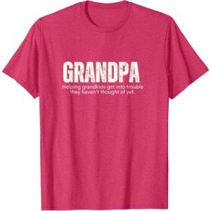 image:imageGrandpa Helping Grandkds Get Into Trouble  Grandpa Gift TShirtRed Heather