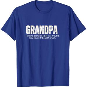 image:imageGrandpa Helping Grandkds Get Into Trouble  Grandpa Gift TShirtRoyal Blue