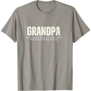 image:imageGrandpa Helping Grandkds Get Into Trouble  Grandpa Gift TShirtSlate Grey