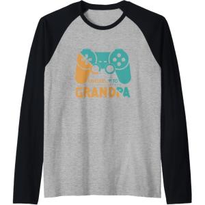 image:imageLeveled Up To Grandpa  Grandpa Gift Raglan Baseball TeeBlackAthletic Heather