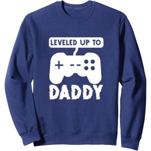 image:imageLevelled Up To Daddy  New Dad Dad To Be Gift SweatshirtNavy Blue