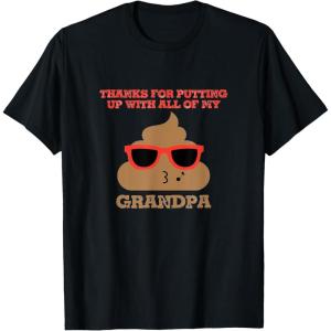 image:imageThanks For Putting Up  Grandpa Gift TShirtBlack
