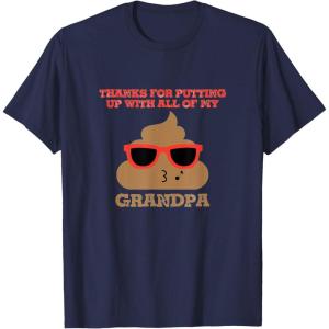 image:imageThanks For Putting Up  Grandpa Gift TShirtNavy Blue