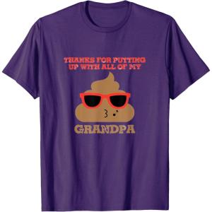 image:imageThanks For Putting Up  Grandpa Gift TShirtPurple
