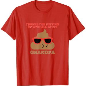 image:imageThanks For Putting Up  Grandpa Gift TShirtRed