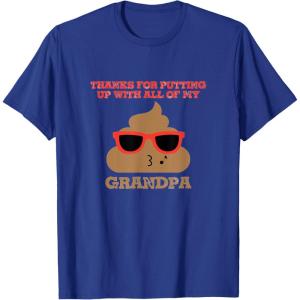 image:imageThanks For Putting Up  Grandpa Gift TShirtRoyal Blue
