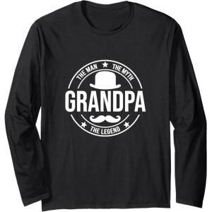 image:imageThe Man The Myth The Legend  Grandpa Gift Long Sleeve TShirtBlack