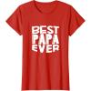image:imageBest Papa Ever  Great gift for Grandpa Papa Men and More TShirtRed