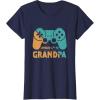 image:imageLeveled Up To Grandpa  Grandpa Gift TShirtNavy Blue
