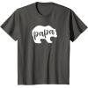 image:imagePapa Bear  Great Gift for Men Dads and Brothers TShirtAsphalt Grey