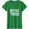 image:imagePapa Is My Name Fishing is My Game Gift for Grandpa Papa TShirtKelly Green