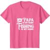 image:imagePapa Is My Name Fishing is My Game Gift for Grandpa Papa TShirtPink Heather