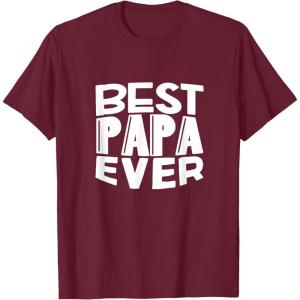 image:imageBest Papa Ever  Great gift for Grandpa Papa Men and More TShirtBurgundy