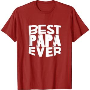 image:imageBest Papa Ever  Great gift for Grandpa Papa Men and More TShirtCranberry Red