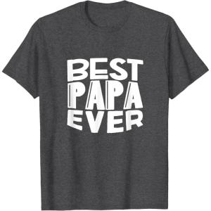 image:imageBest Papa Ever  Great gift for Grandpa Papa Men and More TShirtDark Heather Grey