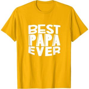 image:imageBest Papa Ever  Great gift for Grandpa Papa Men and More TShirtGolden Yellow