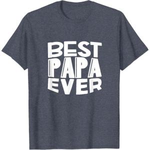 image:imageBest Papa Ever  Great gift for Grandpa Papa Men and More TShirtHeather Blue