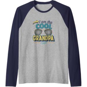 image:imageI am the Cool Grandpa Funny Papa Gift Raglan Baseball TeeNavy BlueAthletic Heather