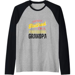image:imageIm Not Retired Im A Professional Grandpa  Grandpa Gift Raglan Baseball TeeBlackAthletic Heather