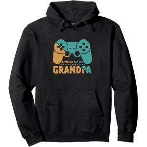 image:imageLeveled Up To Grandpa  Grandpa Gift Pullover HoodieBlack