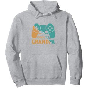 image:imageLeveled Up To Grandpa  Grandpa Gift Pullover HoodieHeather Grey