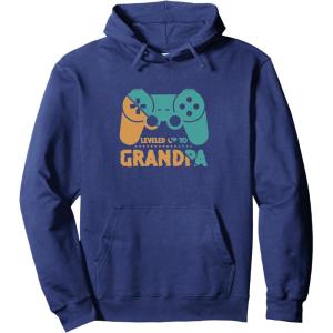 image:imageLeveled Up To Grandpa  Grandpa Gift Pullover HoodieNavy Blue