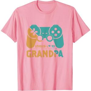 image:imageLeveled Up To Grandpa  Grandpa Gift TShirtPink