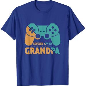 image:imageLeveled Up To Grandpa  Grandpa Gift TShirtRoyal Blue