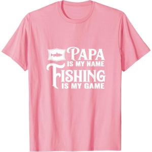 image:imagePapa Is My Name Fishing is My Game Gift for Grandpa Papa TShirtPink