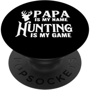 image:imagePapa is my Name Hunting is my Game  Gift for Grandpa Papa PopSockets PopGrip Swappable Grip for Phones amp TabletsStandard