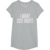 image:imageI Make Cute Babies  FunnyGift for Dad TShirtHeather Grey
