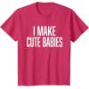 image:imageI Make Cute Babies  FunnyGift for Dad TShirtRed Heather