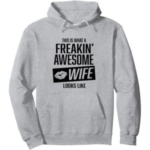 image:imageThis is what an awesome wife looks like lip gift Pullover HoodieHeather Grey