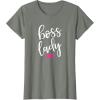 image:imageBoss Lady  Great gift for Women Friends Mom TShirtOlive Heather