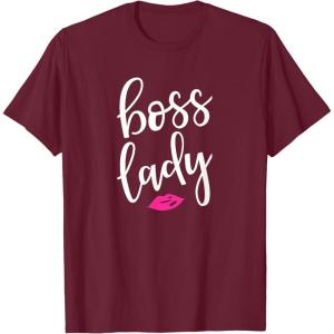 image:imageBoss Lady  Great gift for Women Friends Mom TShirtBurgundy