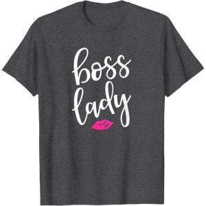 image:imageBoss Lady  Great gift for Women Friends Mom TShirtDark Heather Grey