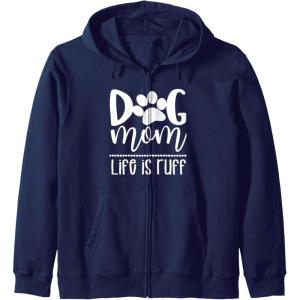 image:imageDog Mom  Great gift for Women Friends Mom Zip HoodieNavy Blue