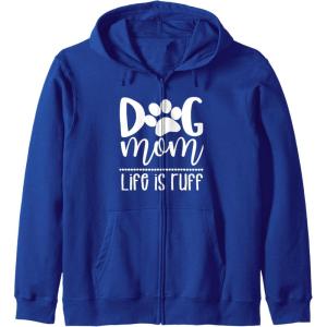 image:imageDog Mom  Great gift for Women Friends Mom Zip HoodieRoyal Blue