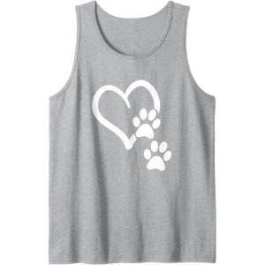 image:imageHeart and Paws  Great Gift for Pet Lovers Tank TopHeather Grey