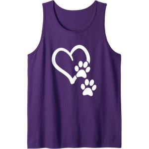 image:imageHeart and Paws  Great Gift for Pet Lovers Tank TopPurple