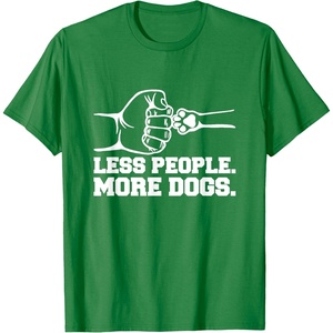 image:imageLess People More Dogs  Dog Dad Gift TShirtKelly Green
