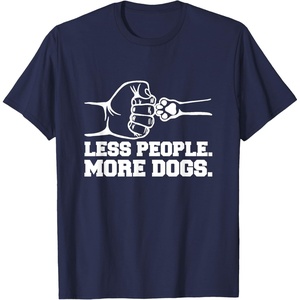 image:imageLess People More Dogs  Dog Dad Gift TShirtNavy Blue