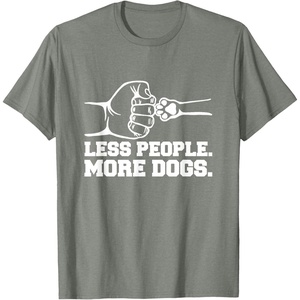 image:imageLess People More Dogs  Dog Dad Gift TShirtOlive Heather