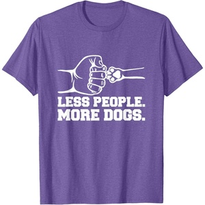 image:imageLess People More Dogs  Dog Dad Gift TShirtPurple Heather