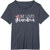 image:imageOne Loved Grandma Heart Gift TShirtHeather Blue