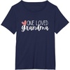 image:imageOne Loved Grandma Heart Gift TShirtNavy Blue