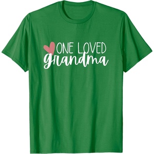 image:imageOne Loved Grandma Heart Gift TShirtKelly Green