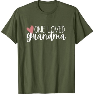 image:imageOne Loved Grandma Heart Gift TShirtOlive Green
